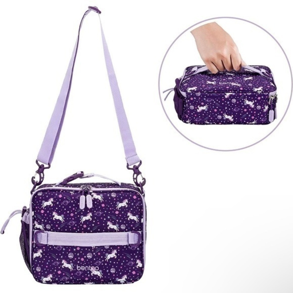 New Purple Unicorn Space Insulated Lunch Bag Tote (H02)
